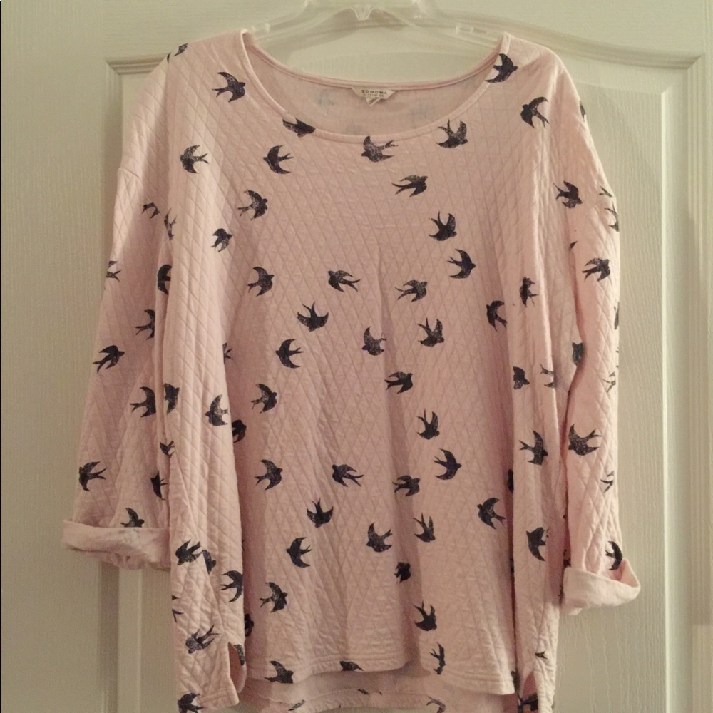 Sonoma Pink 3/4 Sleeve Quilted Sparrow Shirt